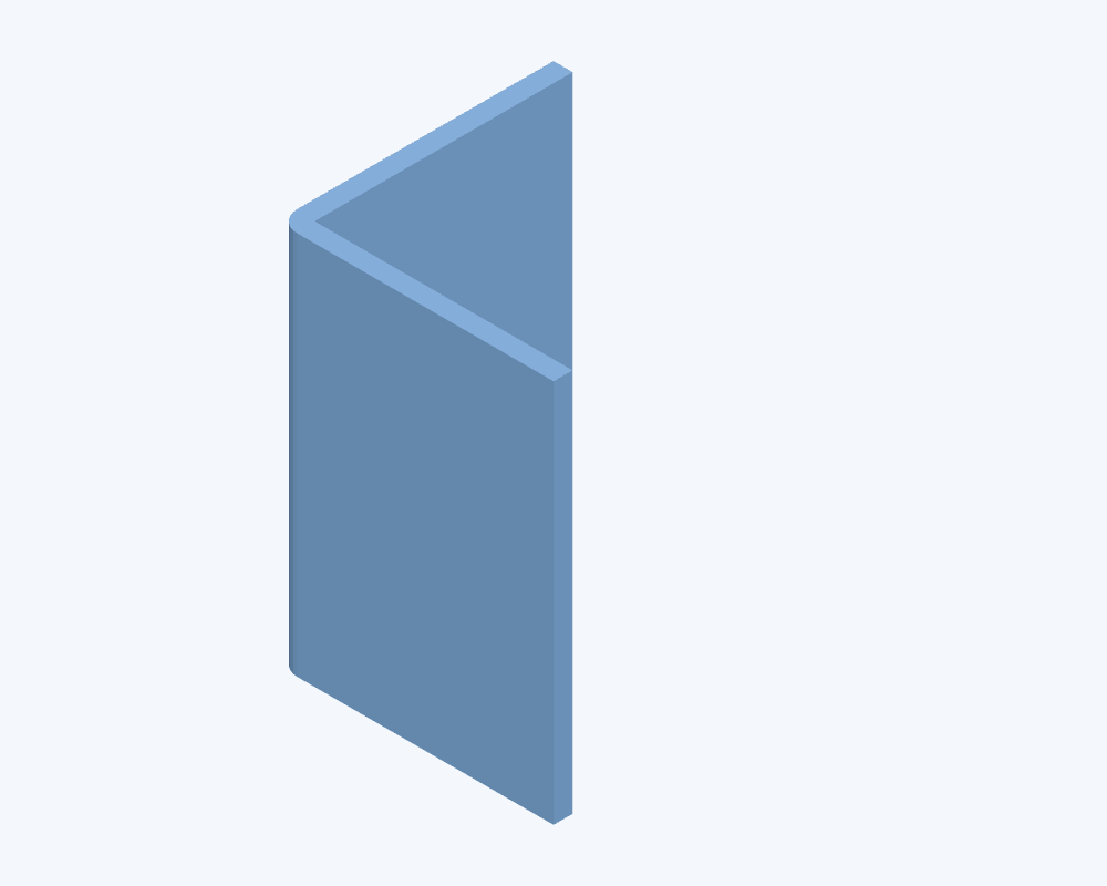 Geometrievorschau: 90°-Biegung: R0.3 / t3