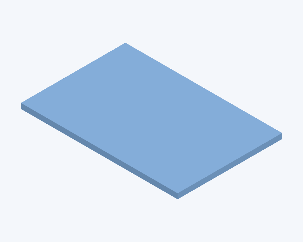 Geometrievorschau: Ebene Platte: 2 mm